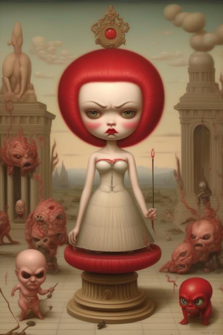 00165-230651082-_lora_Mark Ryden Style_1_Mark Ryden Style - the goddess of anger in her environment.png